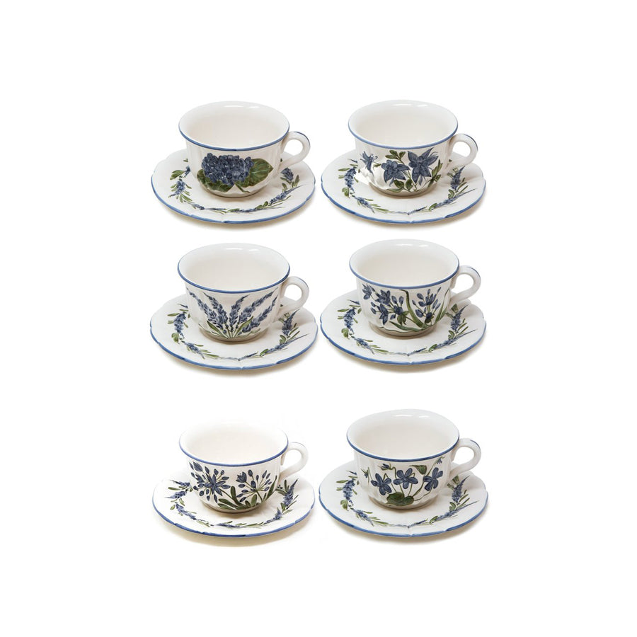 Flower Set-Of-Six Tea Cups