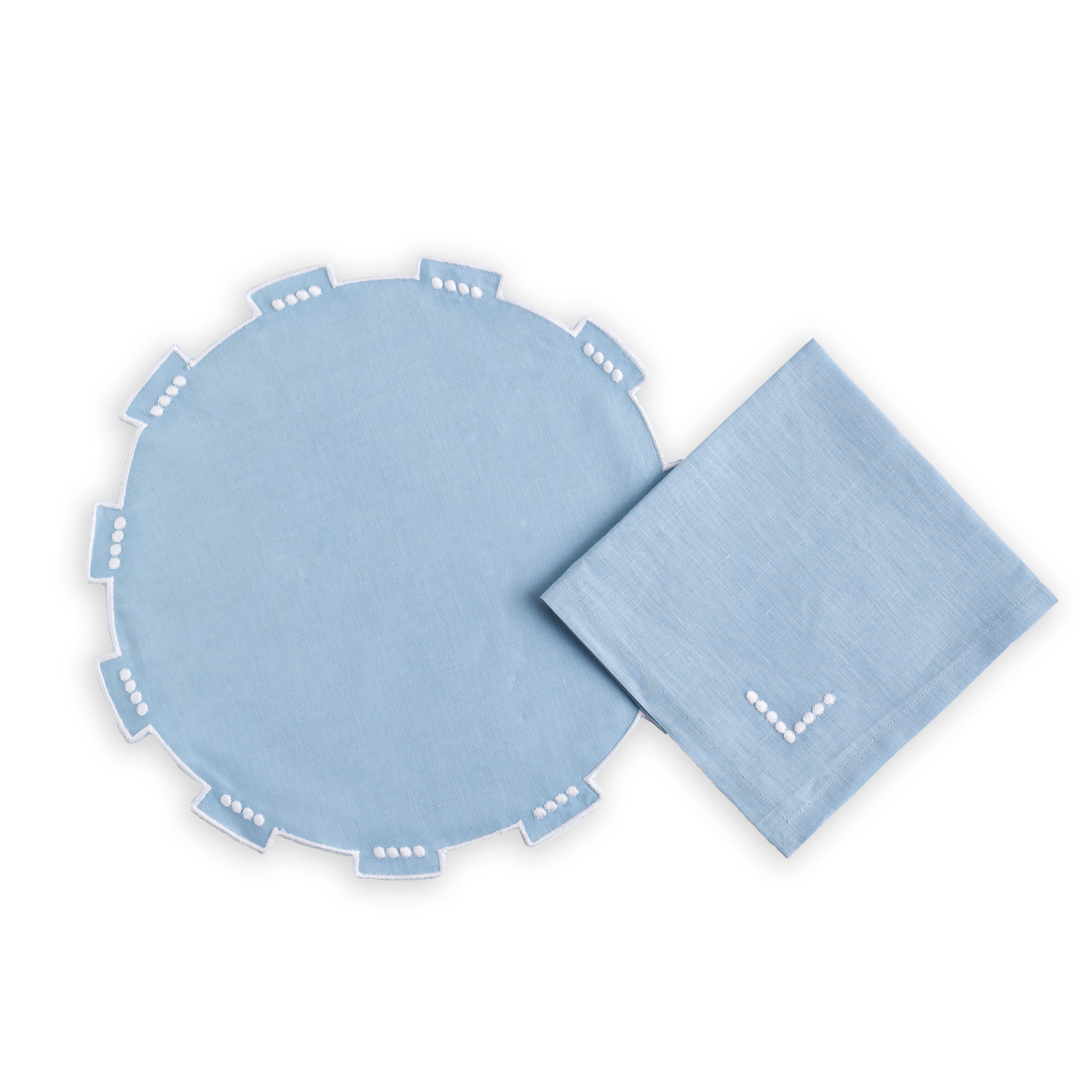 Light Blue Placemat & Napkin
