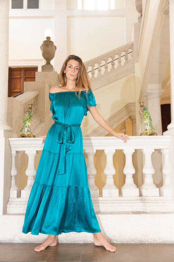 Silky Blue Dress