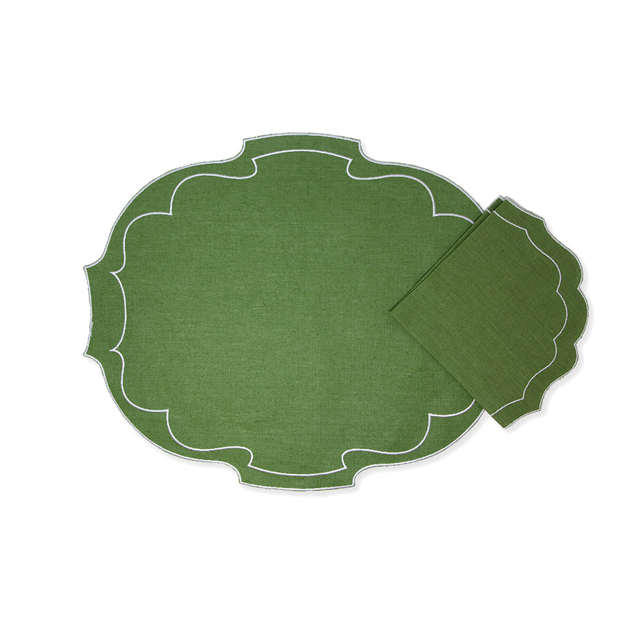 Green Placemat & Napkin