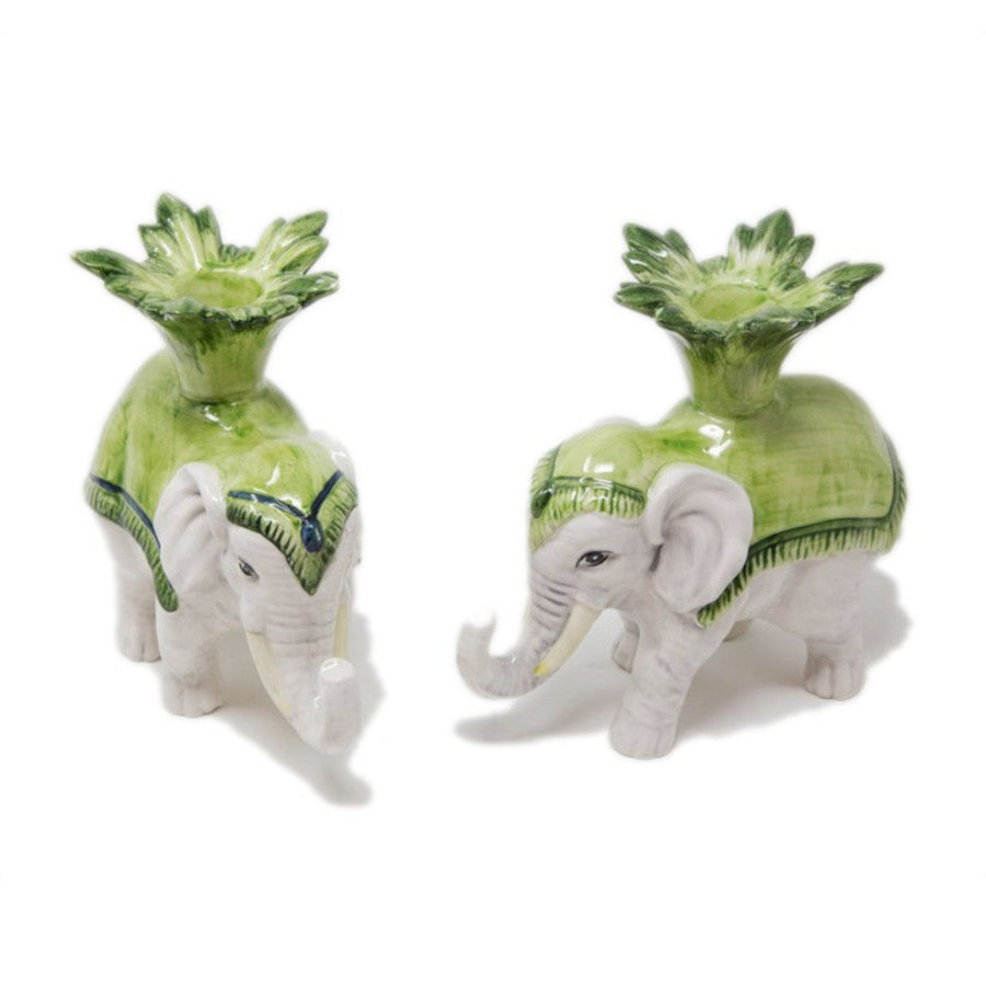 Set-of-2 Elephant Candle Holders