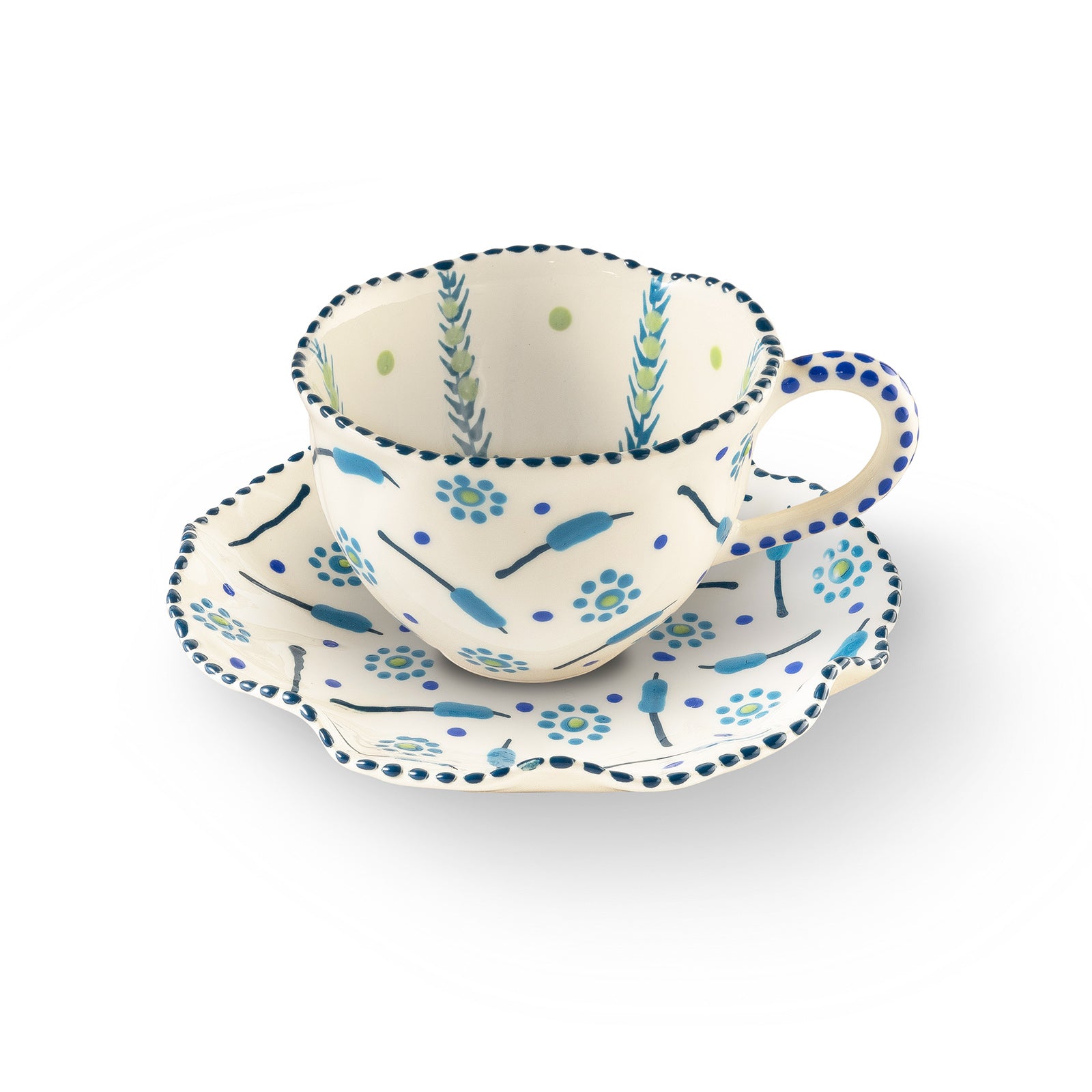 Twilly Tea Cup - Turquoise Pattern