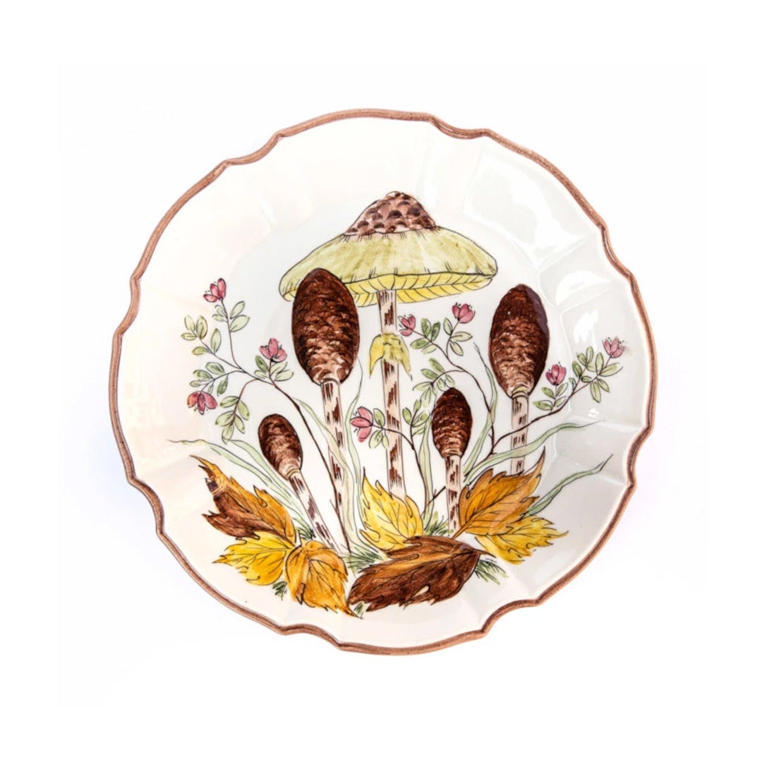 Mushroom Dessert Plate Set of 6