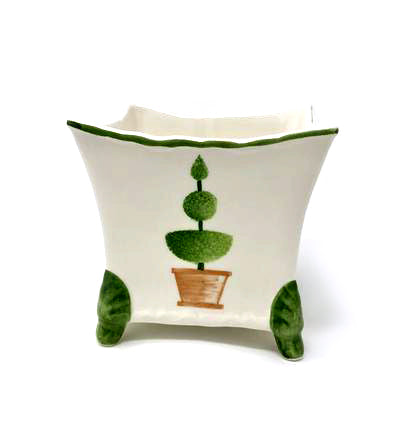 Topiary Green Cachepot Set of 2