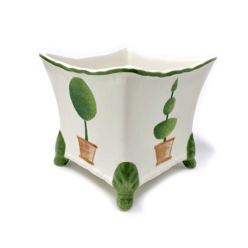 Topiary Green Cachepot Set of 2