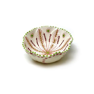 Twilly Bowl - Light Coral Red and Red Pattern
