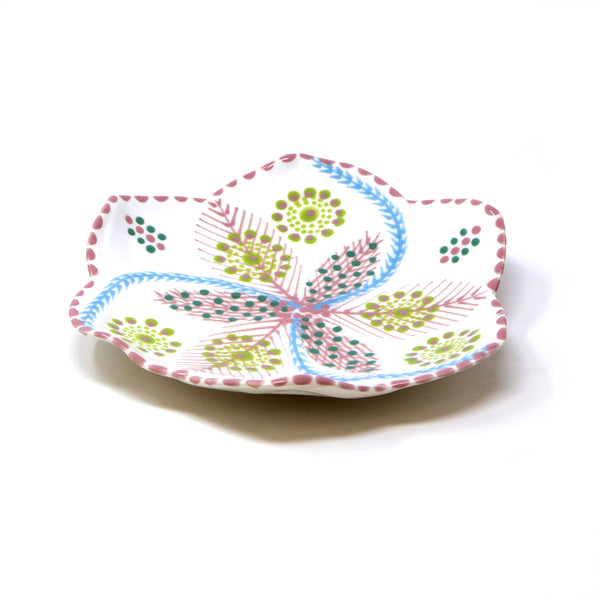 Twilly Cocktail Plates - Light Coral Red Pattern