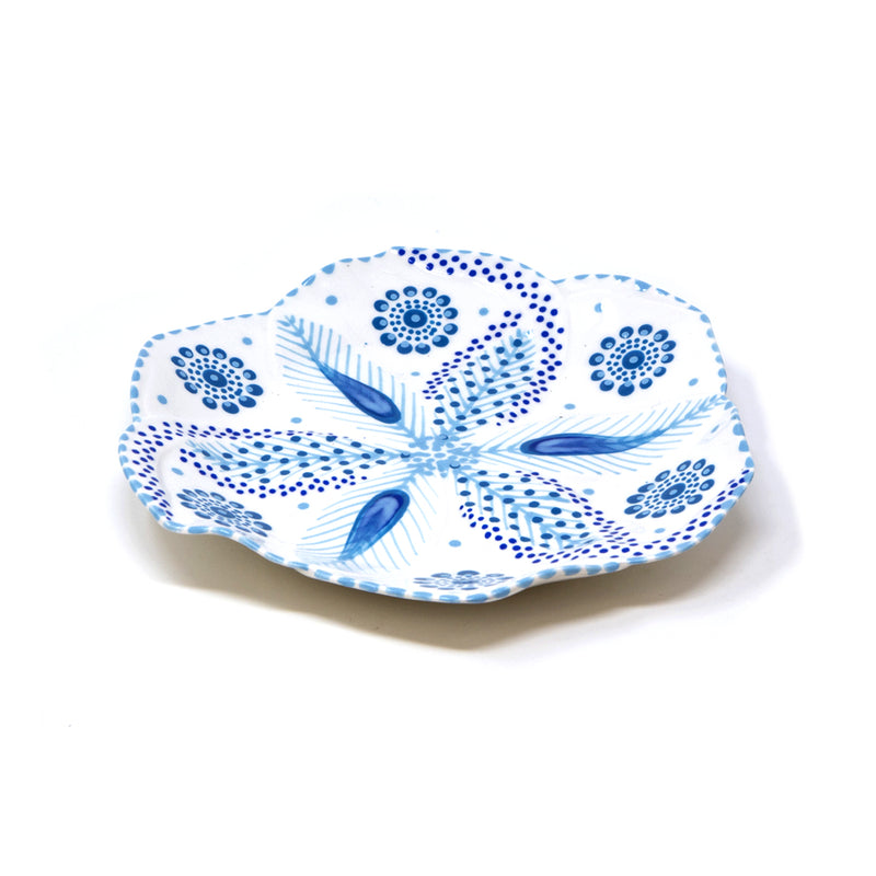 Twilly Dessert Plates - Turquoise Pattern