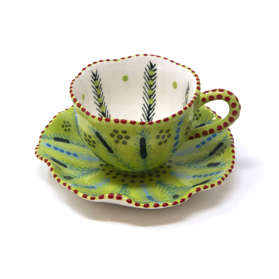 Twilly Tea Cup - Leaf Pattern