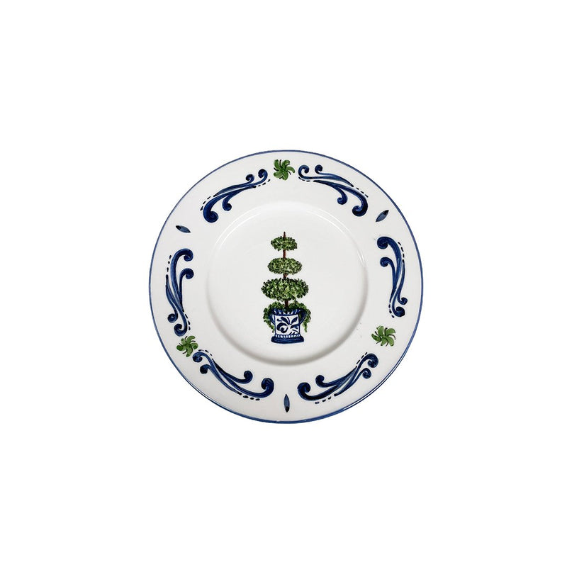 Topiary Blue Bread Plate Set of 4