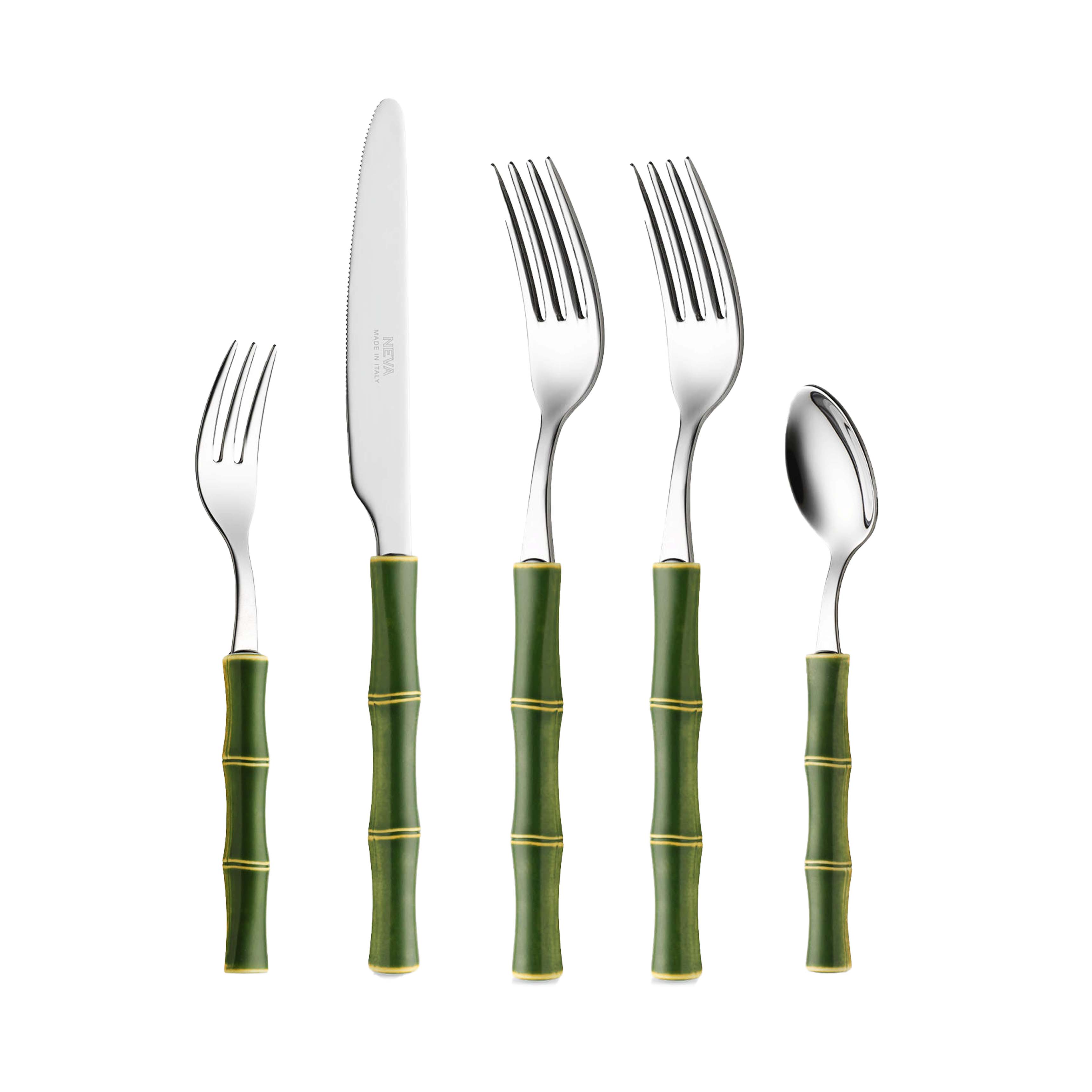 Green Bamboo Cutlery SET - 5 Piece