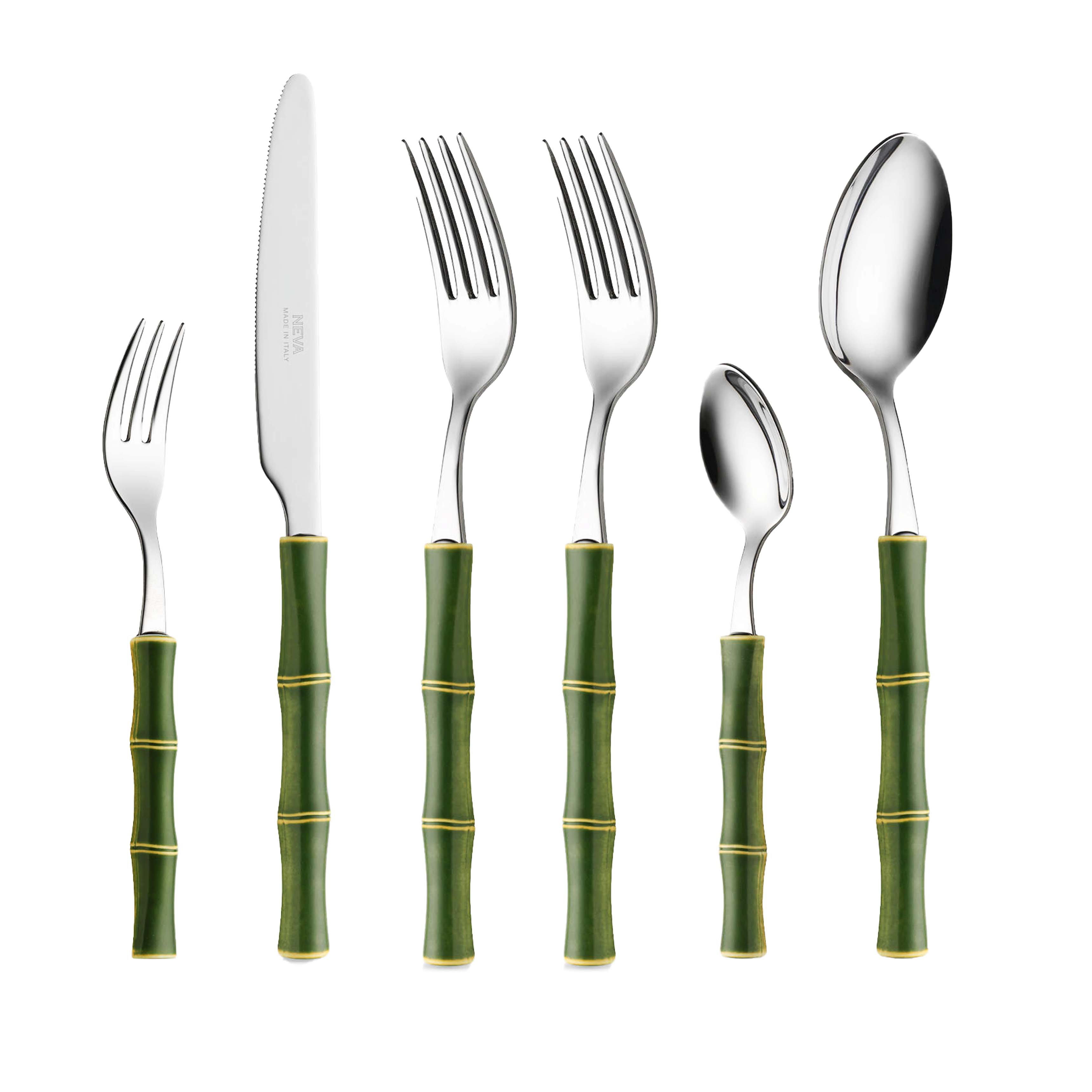 Green Bamboo Cutlery SET - 6 Piece