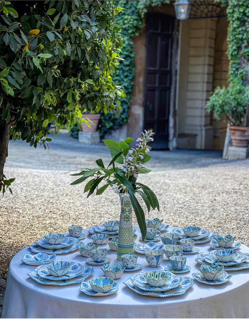 Twilly Cocktail Plates - Turquoise Pattern