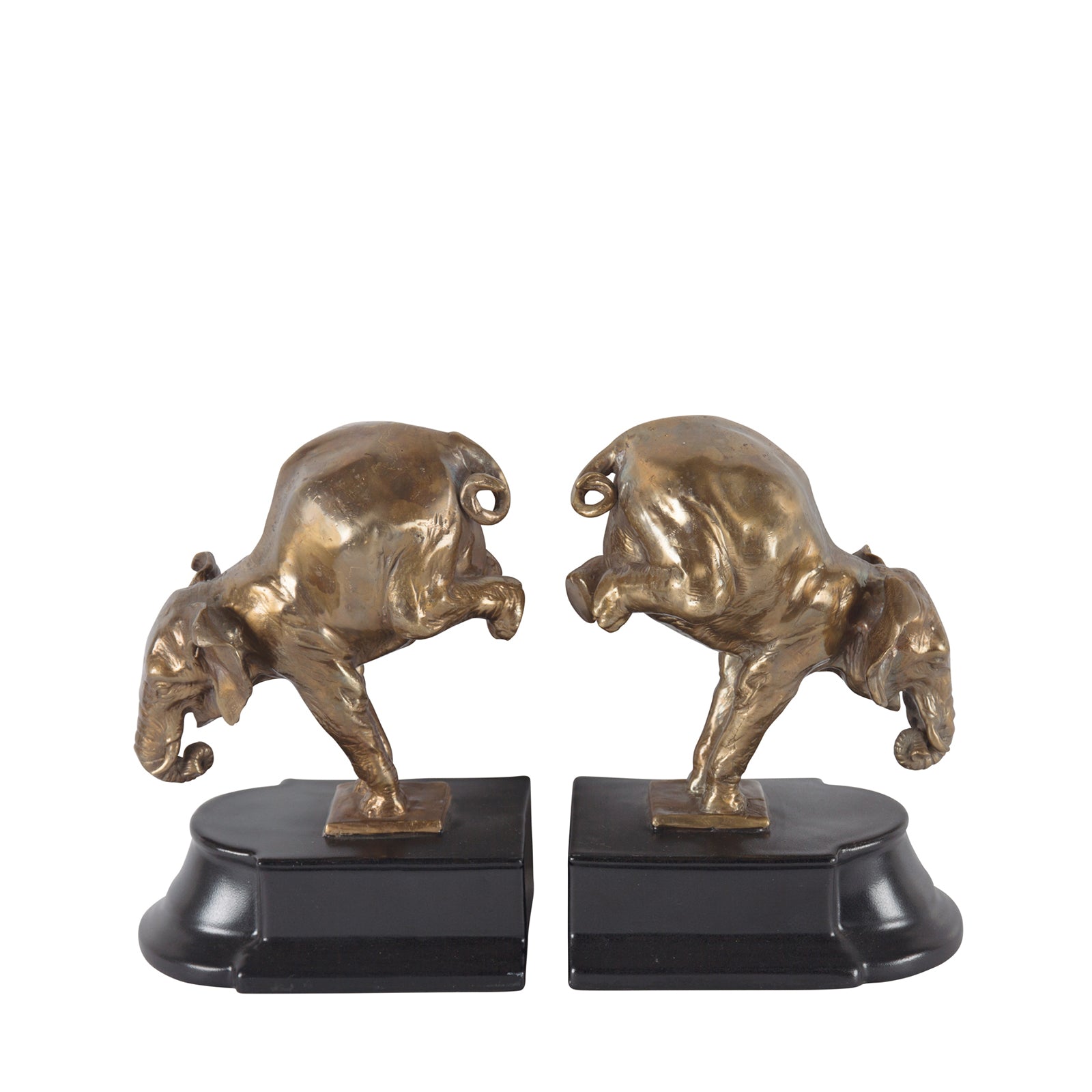 Bronze Elephants Bookends