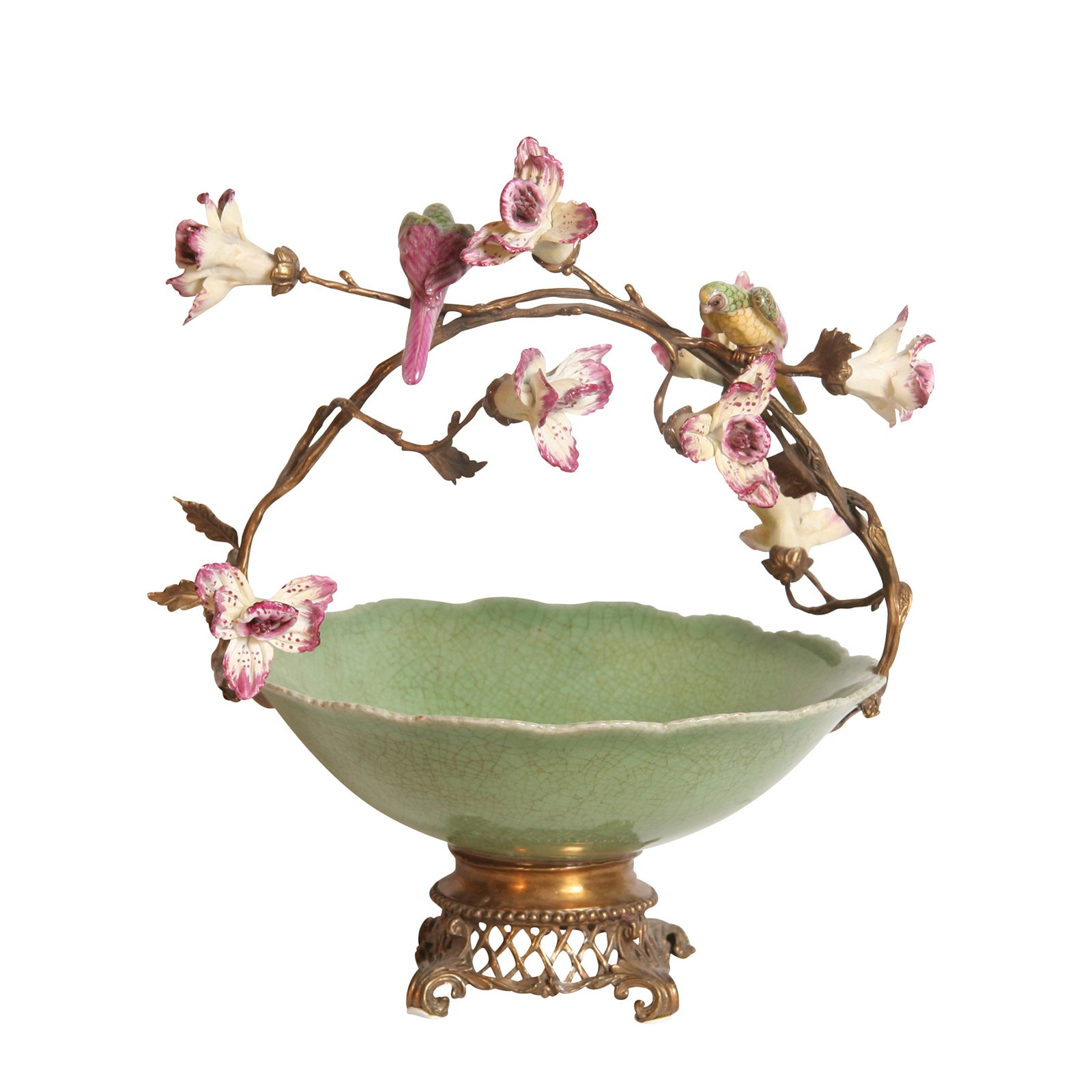 Green Bowl with Flowers