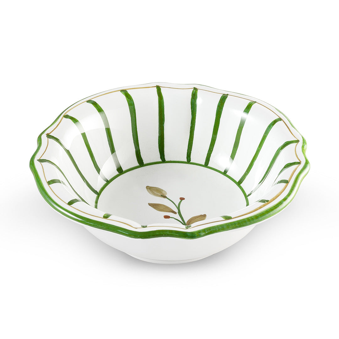 Striped Soup Bowl - Green