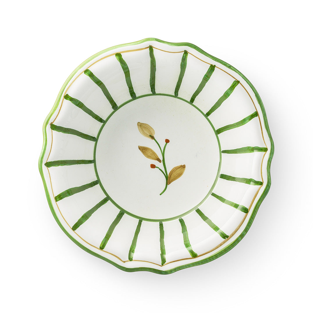 Striped Soup Bowl - Green