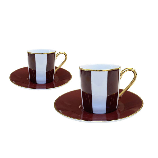Indian Stripes Coffee Cup Set of 2