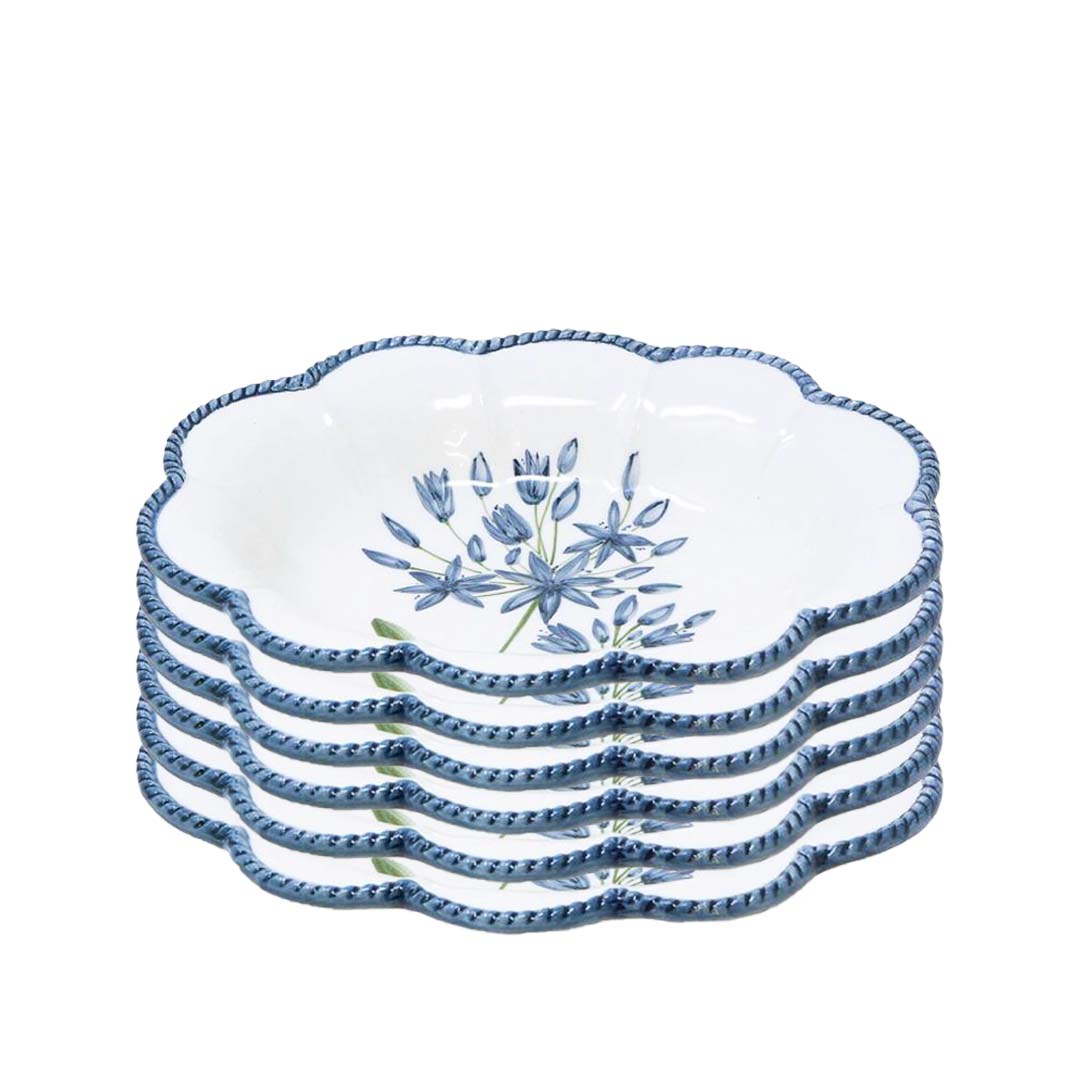 Flower Set-Of-Six Soup Plates