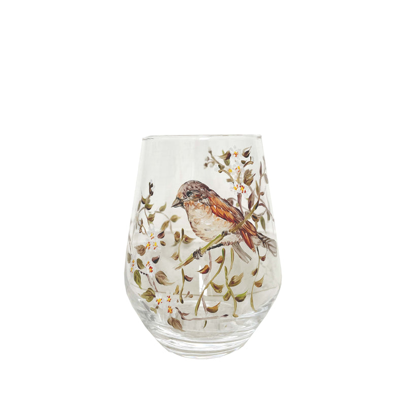 Sparrow Water Glass