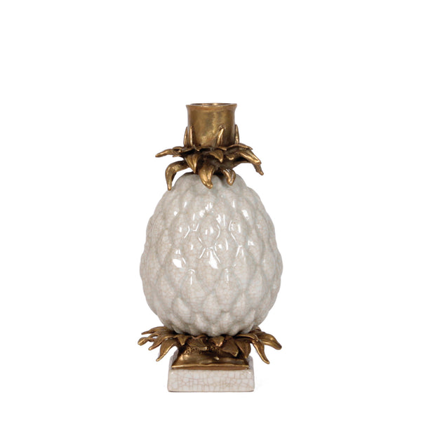 Pineapple Candle Holder - White