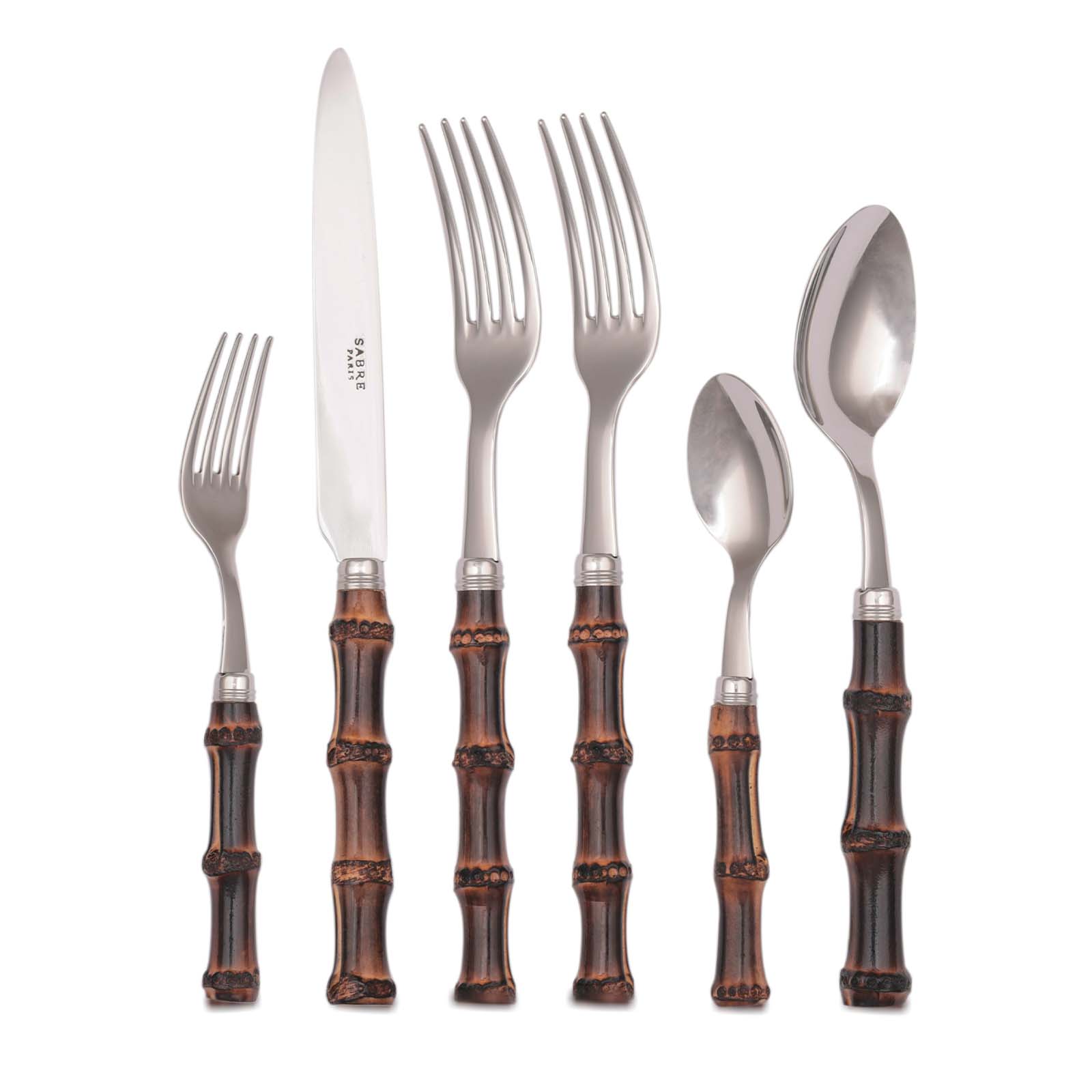 Dark Bamboo Cutlery SET - 6 Piece